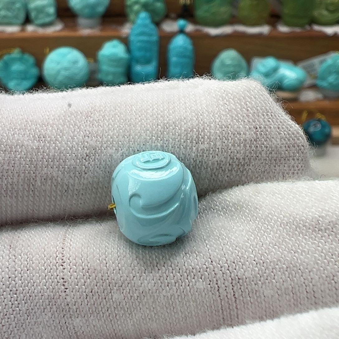 绿松石博古珠 未镶嵌