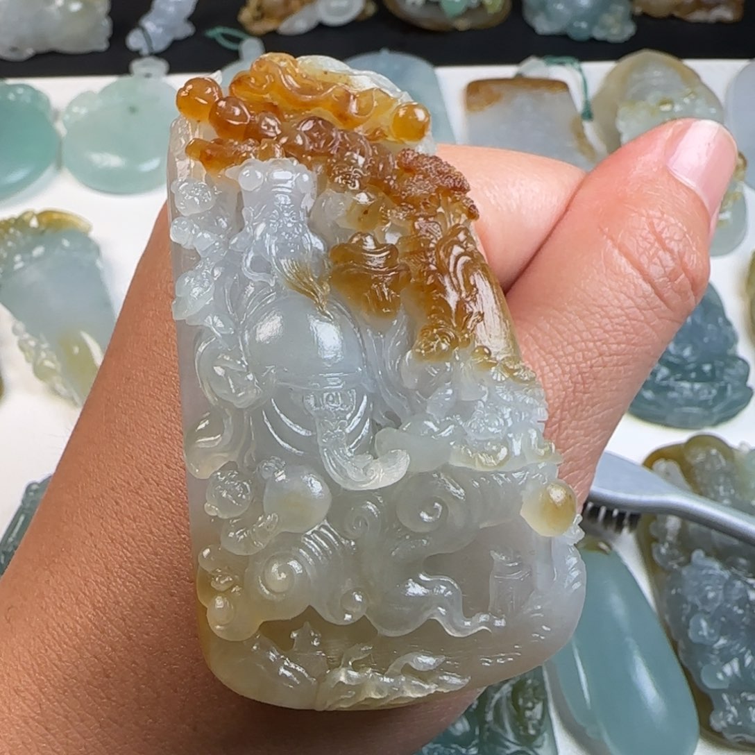 定制翡翠未镶嵌翡翠挂件
