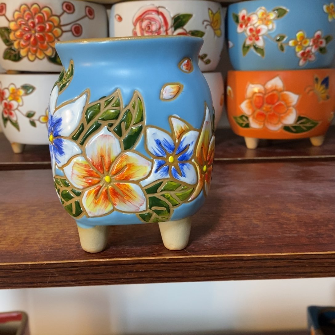 红陶韩式多肉植物花盆