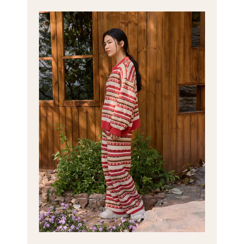 【蟲子姐姐专属】朵朵可可252-147睡衣女秋冬印花羽毛绒家居服套装