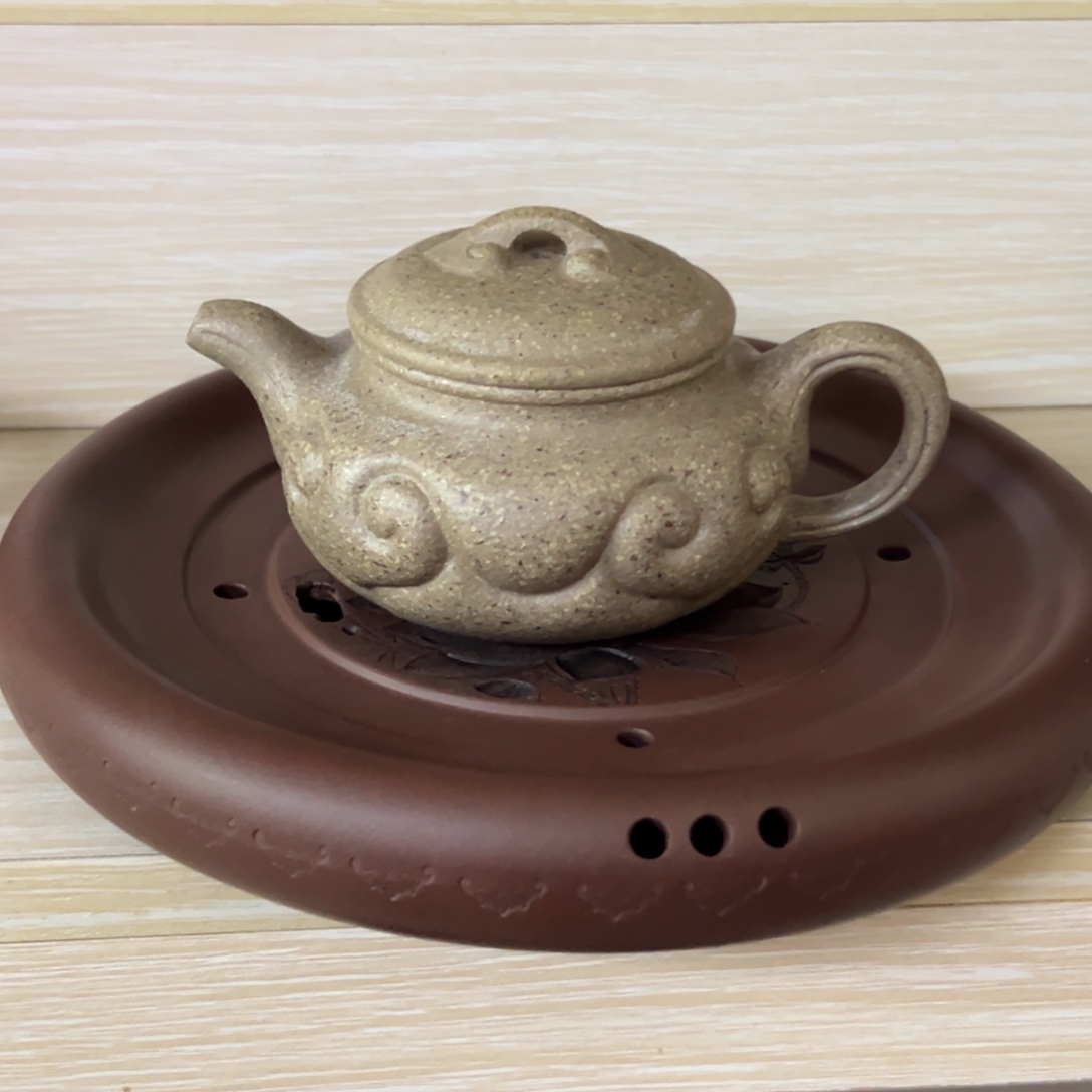 秋***风紫砂茶壶五彩段泥如意仿古160