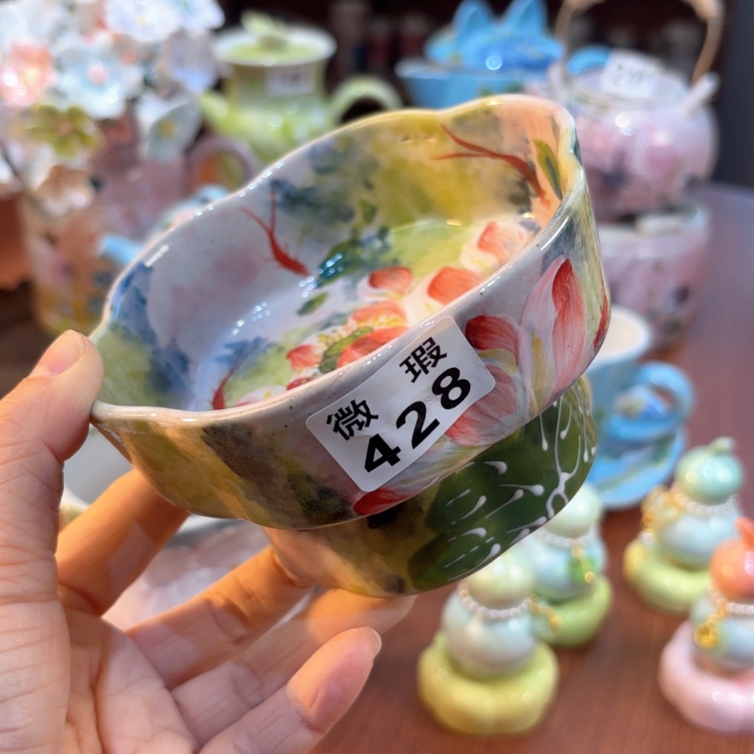 景德镇手绘高温釉下彩陶瓷茶具