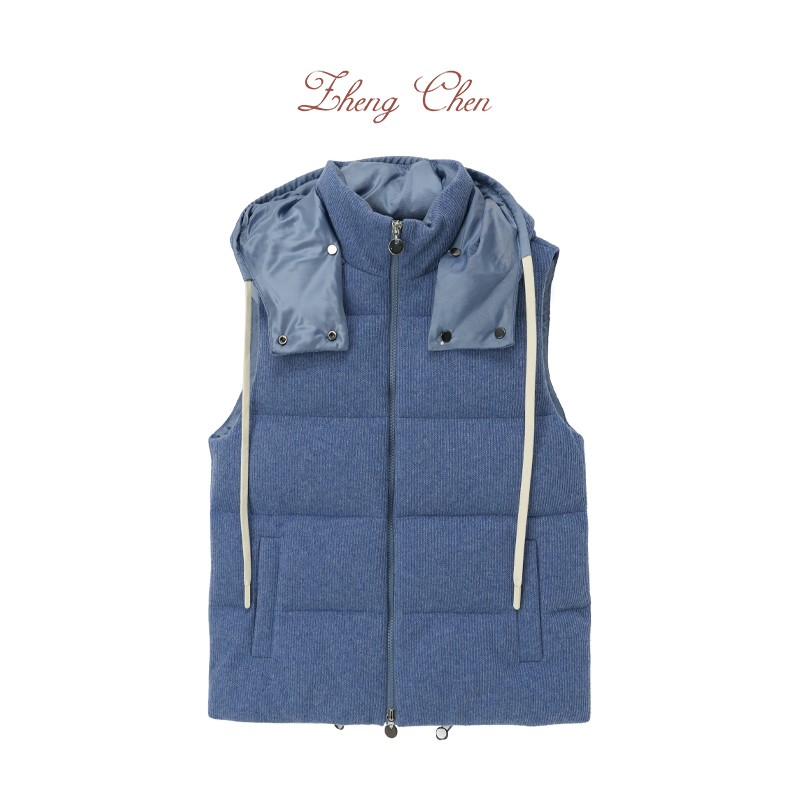 羽绒服牛仔蓝色时尚休闲保暖秋冬拼接 YD-KT68031
