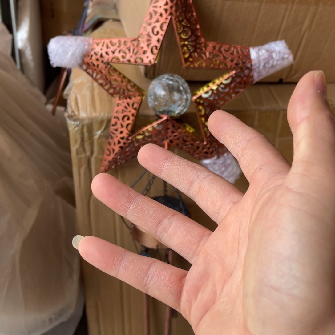 【闪购商品】铁艺太阳能星星风铃