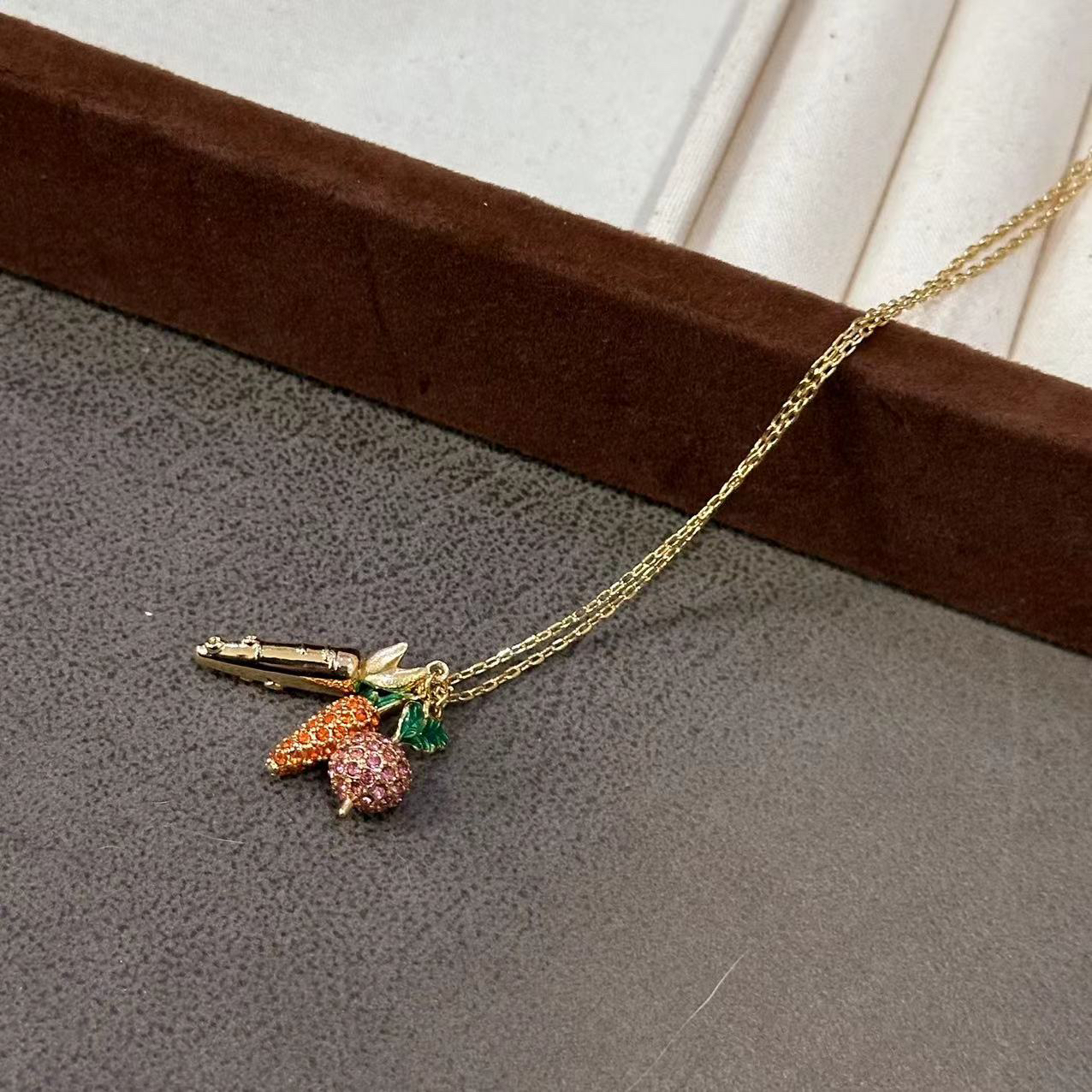 铜合金项链 新品水果胡萝卜项链-67113