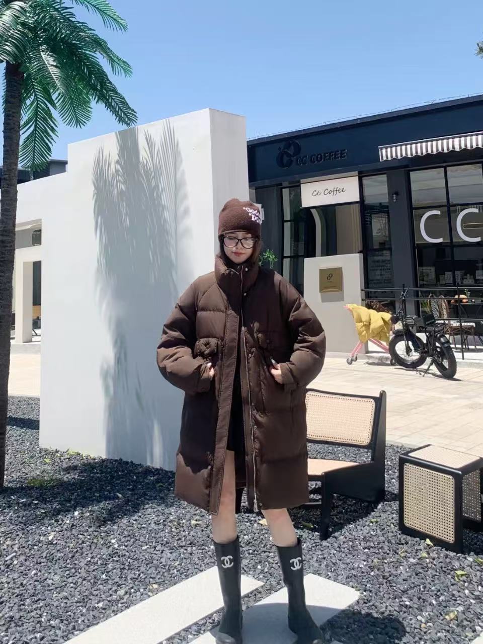 格调美美6668韩版立领高级感中长款羽绒服