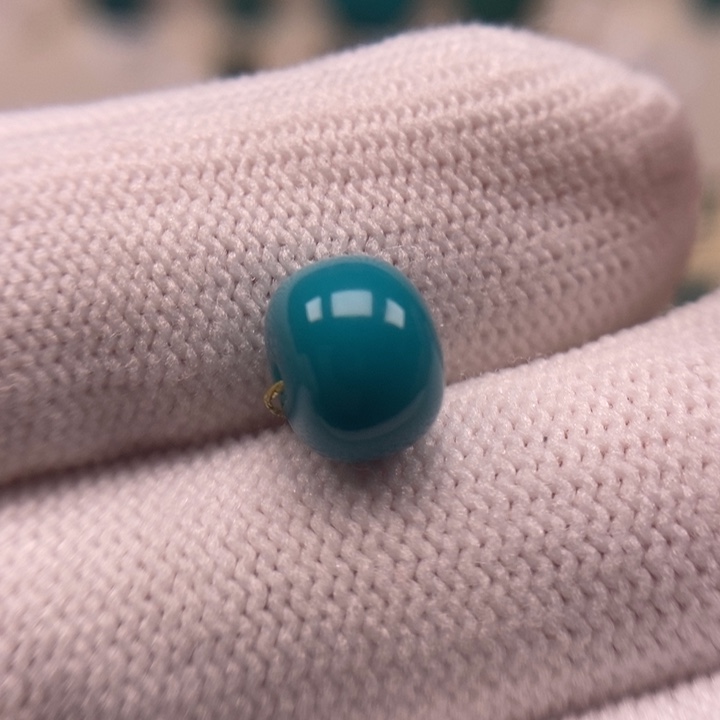 足铂镶嵌绿松石老型8.8mmAAA79