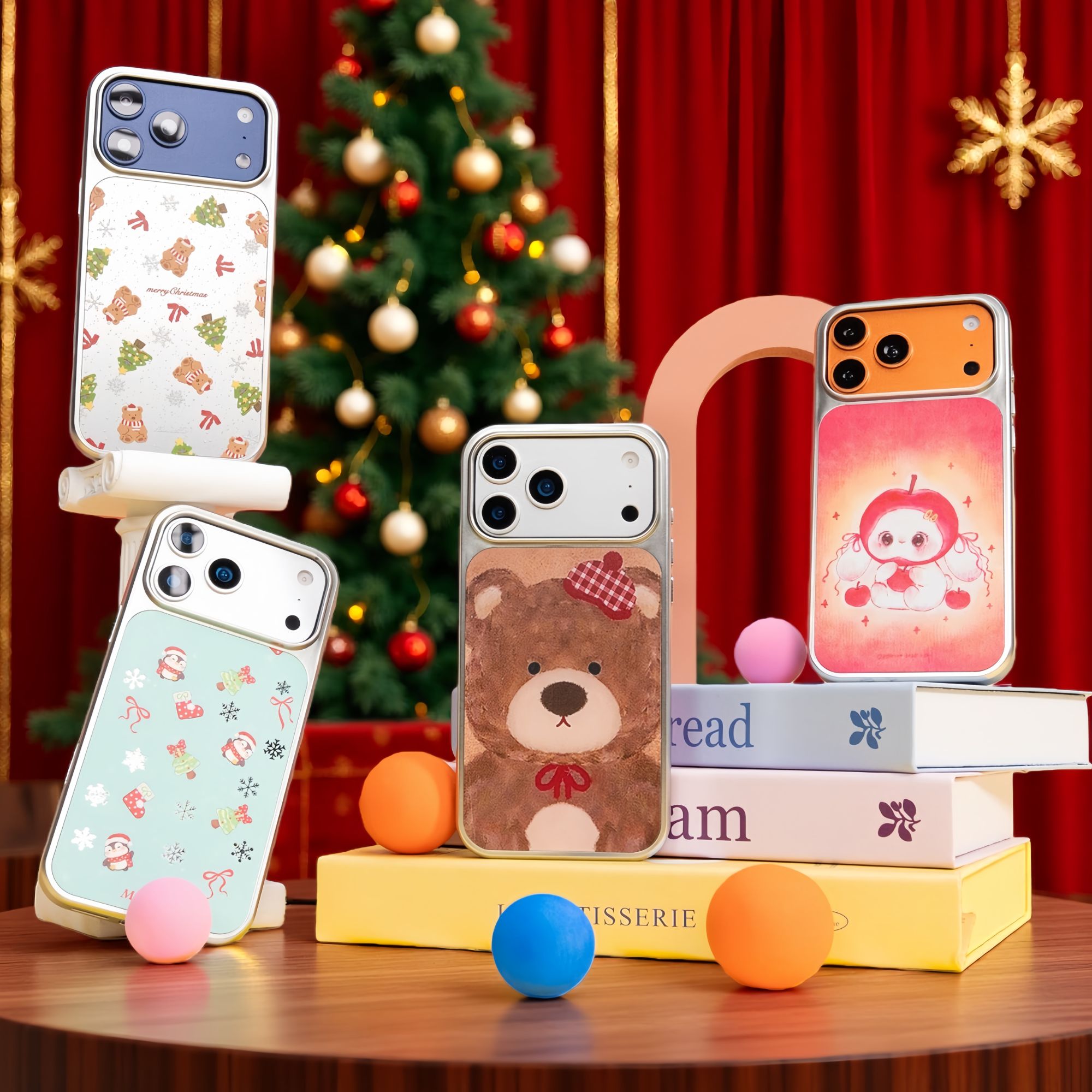 圣诞派对轻薄磁吸磨砂手机壳适用于苹果17/16/15/14 DY