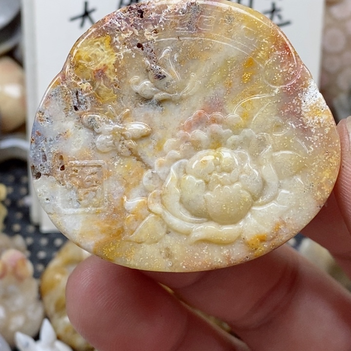 颈饰未镶嵌硅化珊瑚（珊瑚玉）有瑕