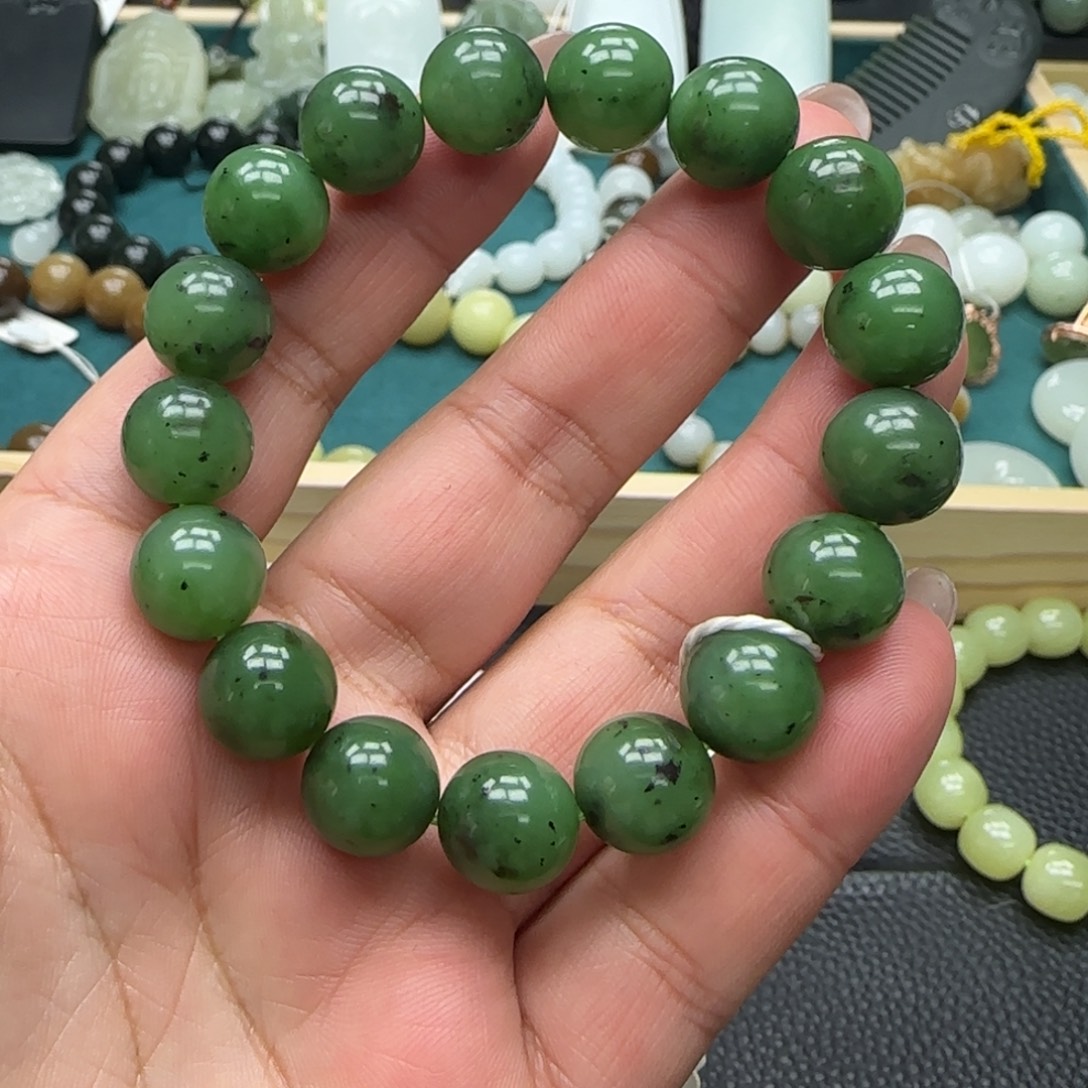 和田玉未镶嵌手链12