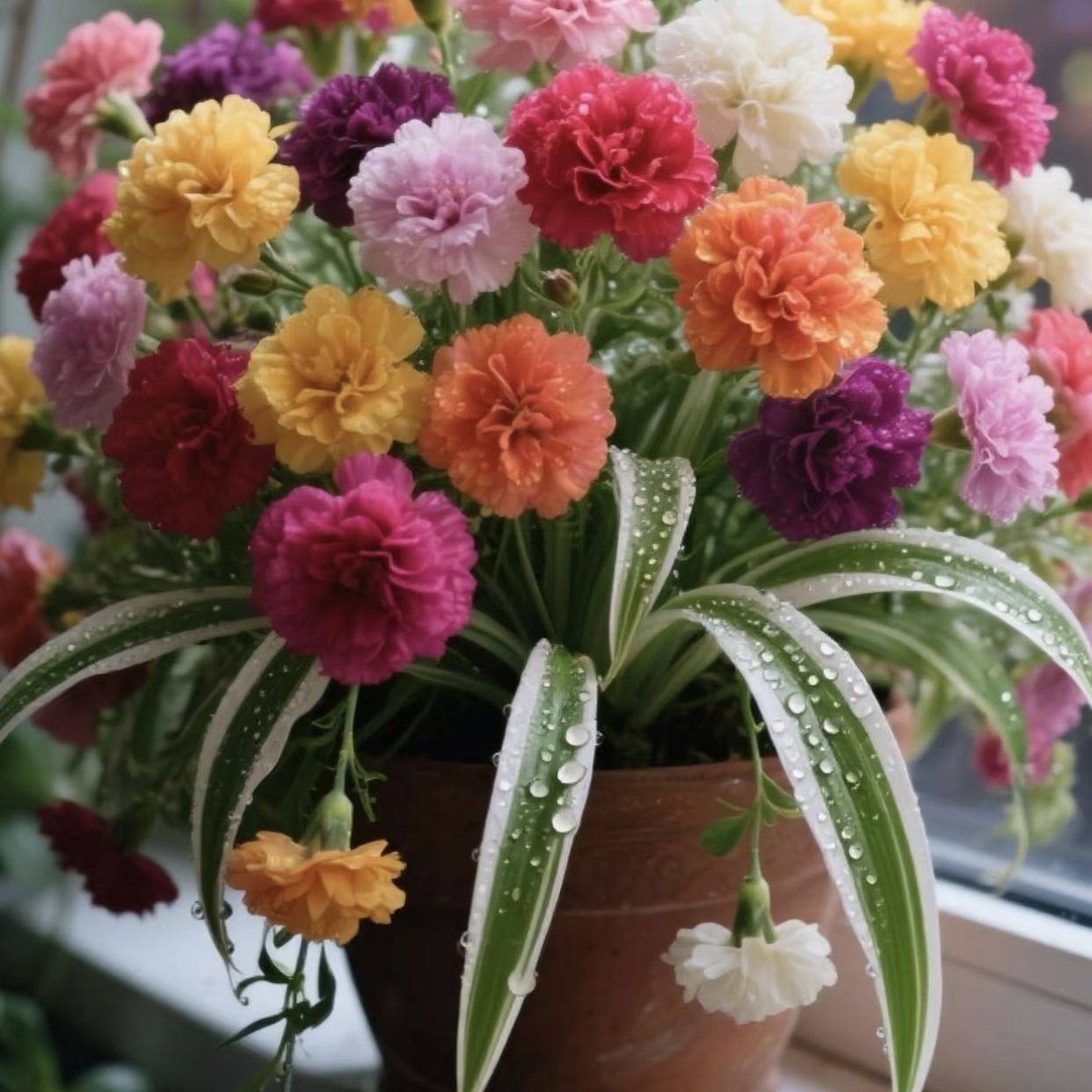 浓香型金边吊兰四季种植新手好养盆栽阳台绿植办公室盆景吸除甲醛