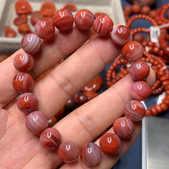 未镶嵌手串南红玛瑙11m m