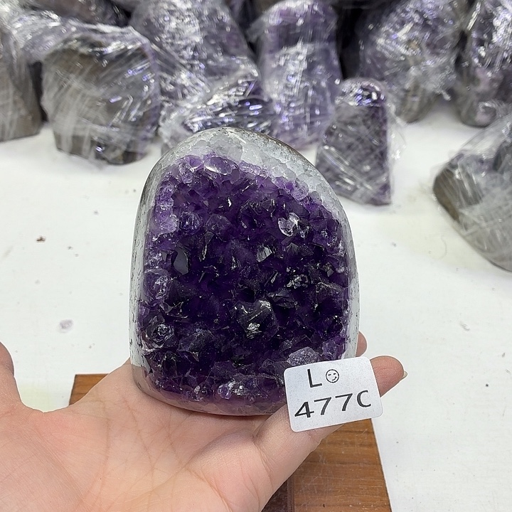 水晶未镶嵌摆件天然紫水晶