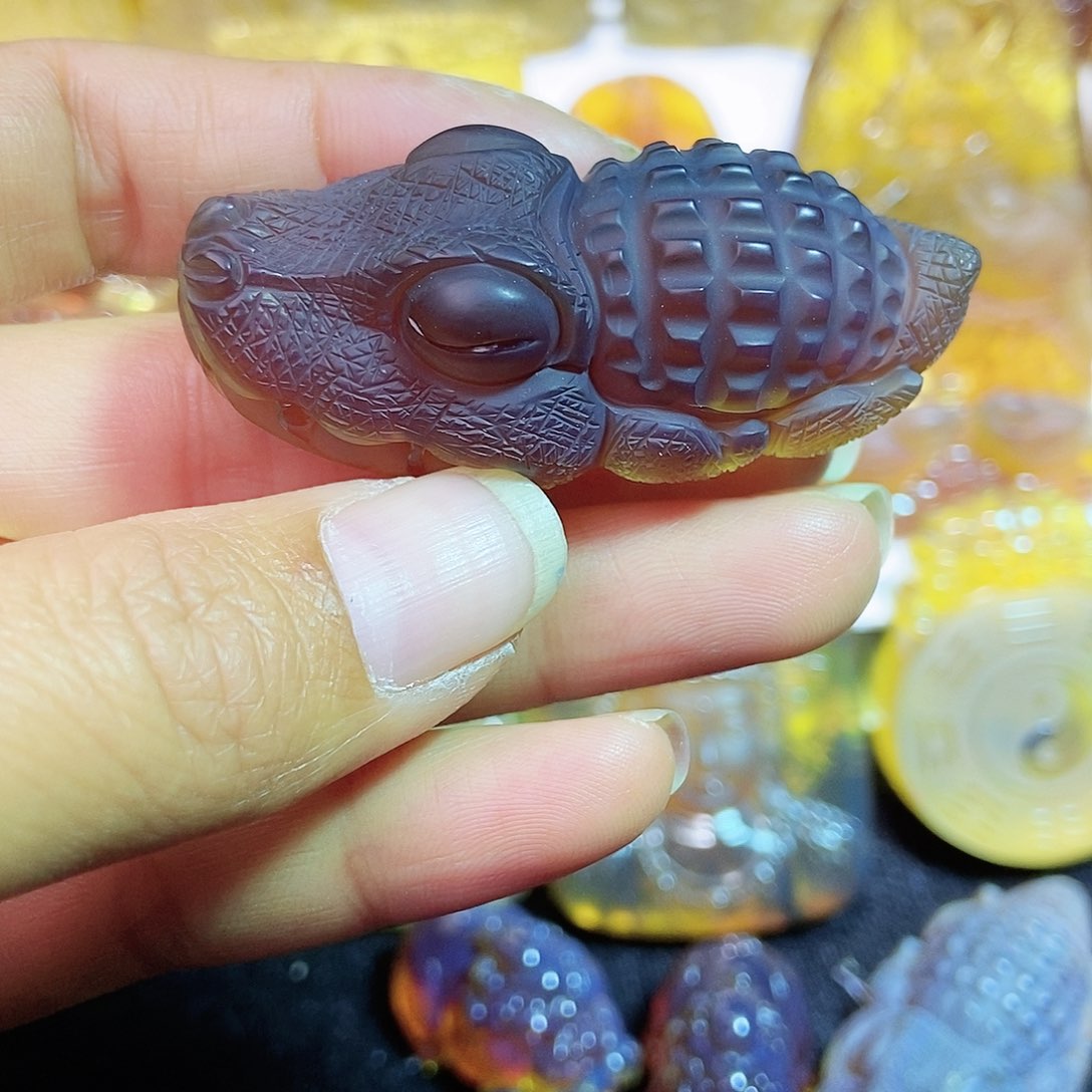 琥珀颈饰未镶嵌鳄鱼33