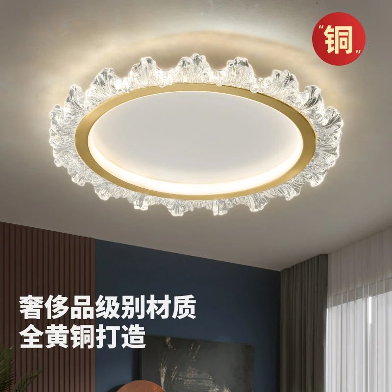 轻奢美式吸顶灯卧室书房灯女孩温馨主卧房间灯具中山灯具家用创意