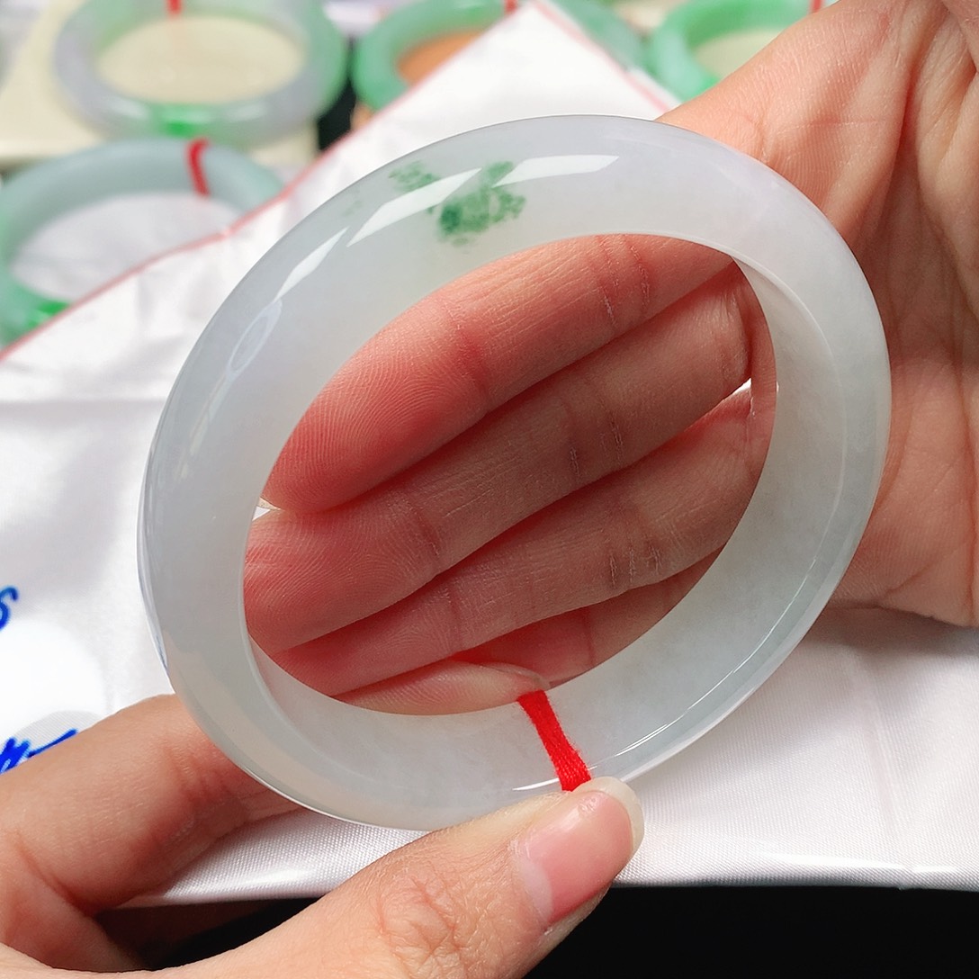 翡翠手镯未镶嵌天然翡翠手镯59