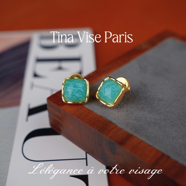 镀K金A1174《静怡海风》法⭐️ Tina Vise缇娜薇斯 耳钉