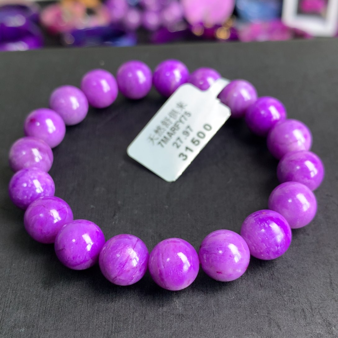 苏纪石（舒俱来）凝胶紫樱花手串10+未镶嵌