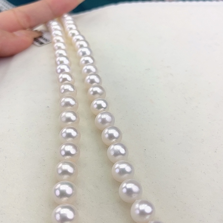 淡水珍珠颈饰银S925镶嵌9➕极光冷白