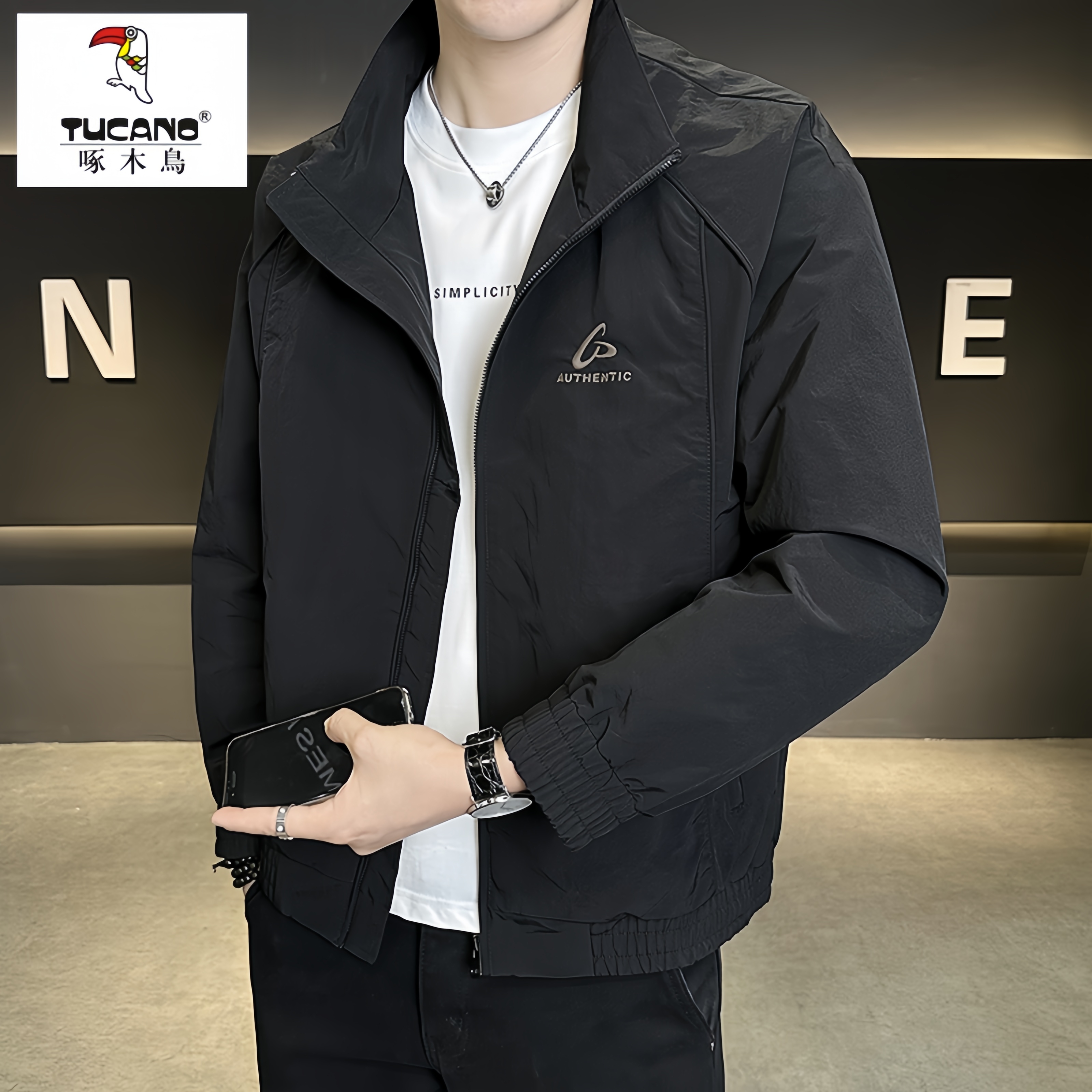 TUCANO/啄木鳥2025秋季新款立领时尚潮流夹克外套