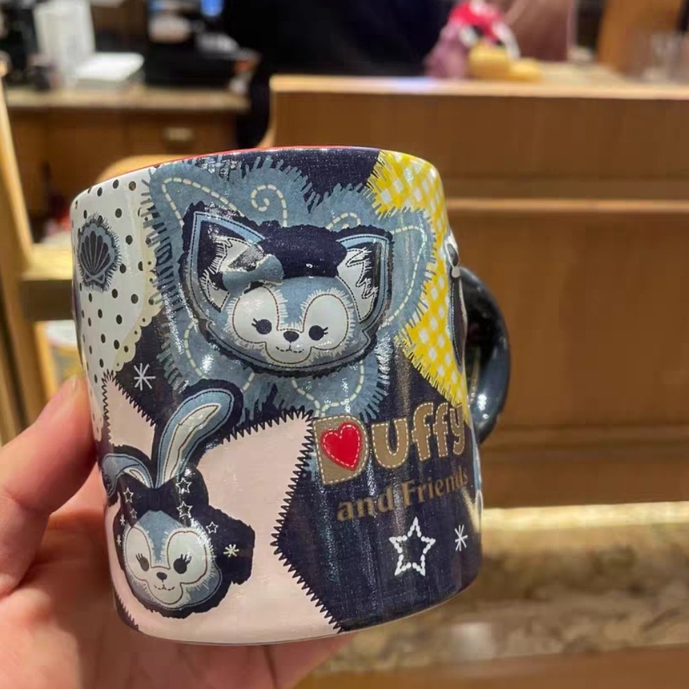 上迪乐园正品 牛仔玲娜贝儿七宝马克杯