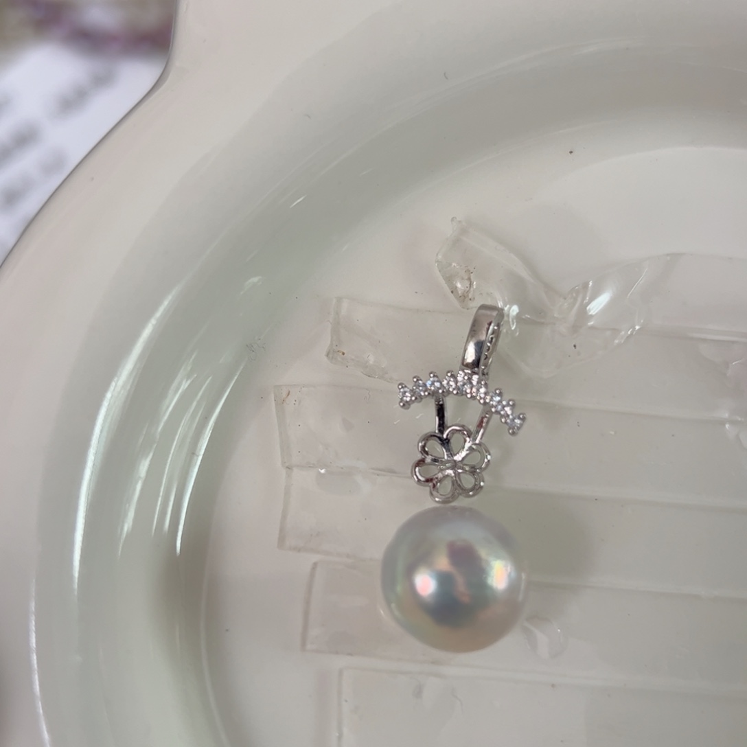 淡水珍珠耳饰银S925镶嵌妞妞