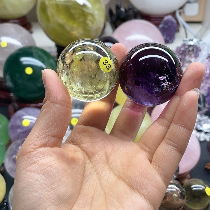 水晶天然水晶紫➕黄卡4.3未镶嵌