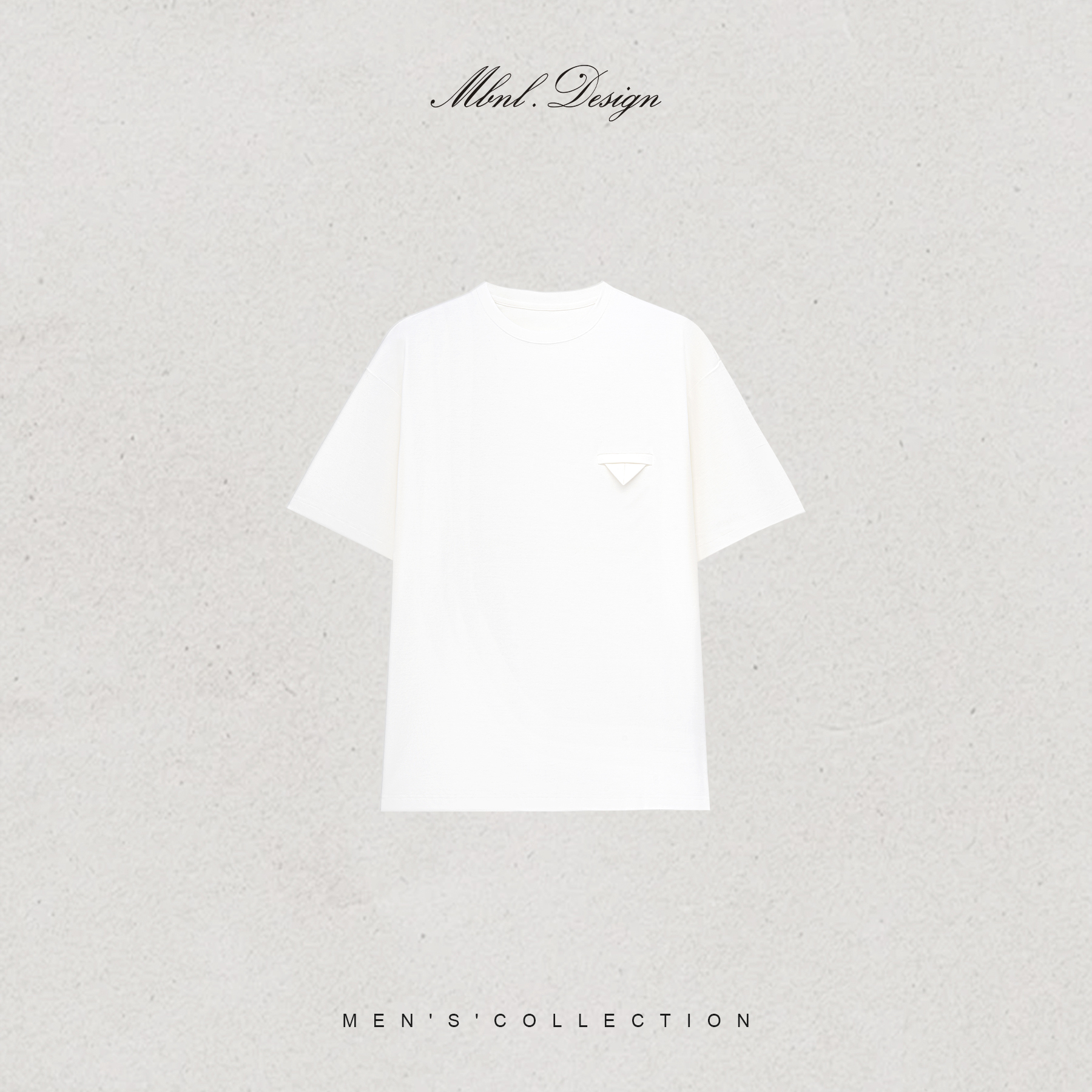MBNL-F「轻棉主义」秦磊男装-三角标贴布圆领短袖T恤ST231414