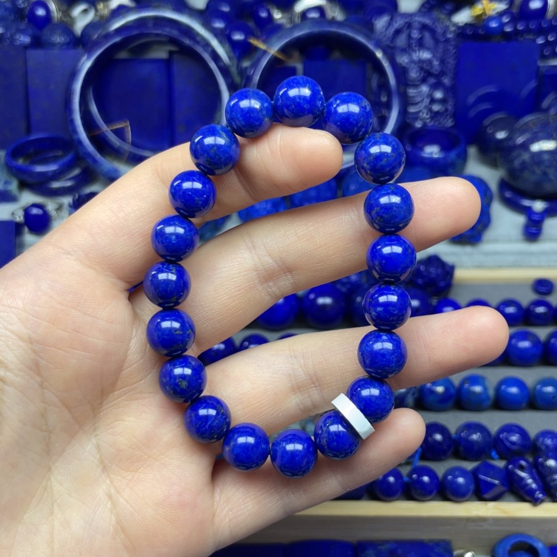 青金石未镶嵌手串10+