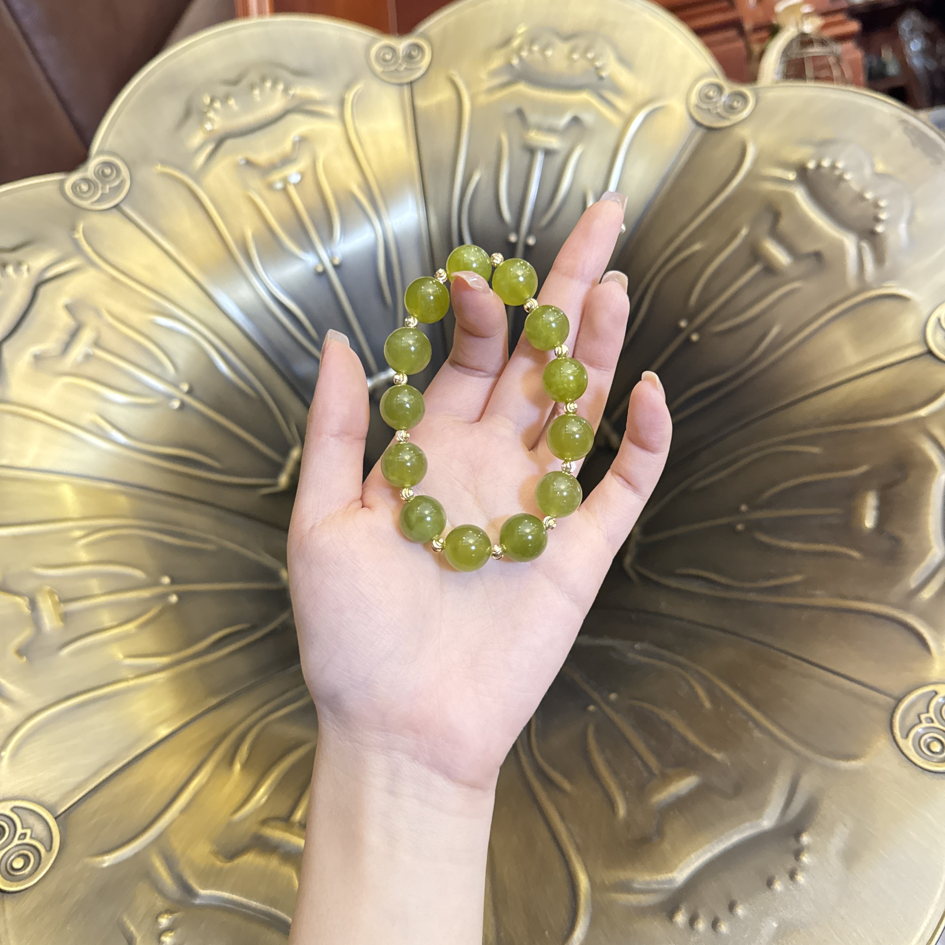 源源手作*B青岚凝翠手串FL-3