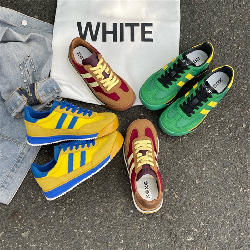 【年终清仓】复古圆头百搭轻便女鞋时尚系带舒适休闲风德训鞋2677