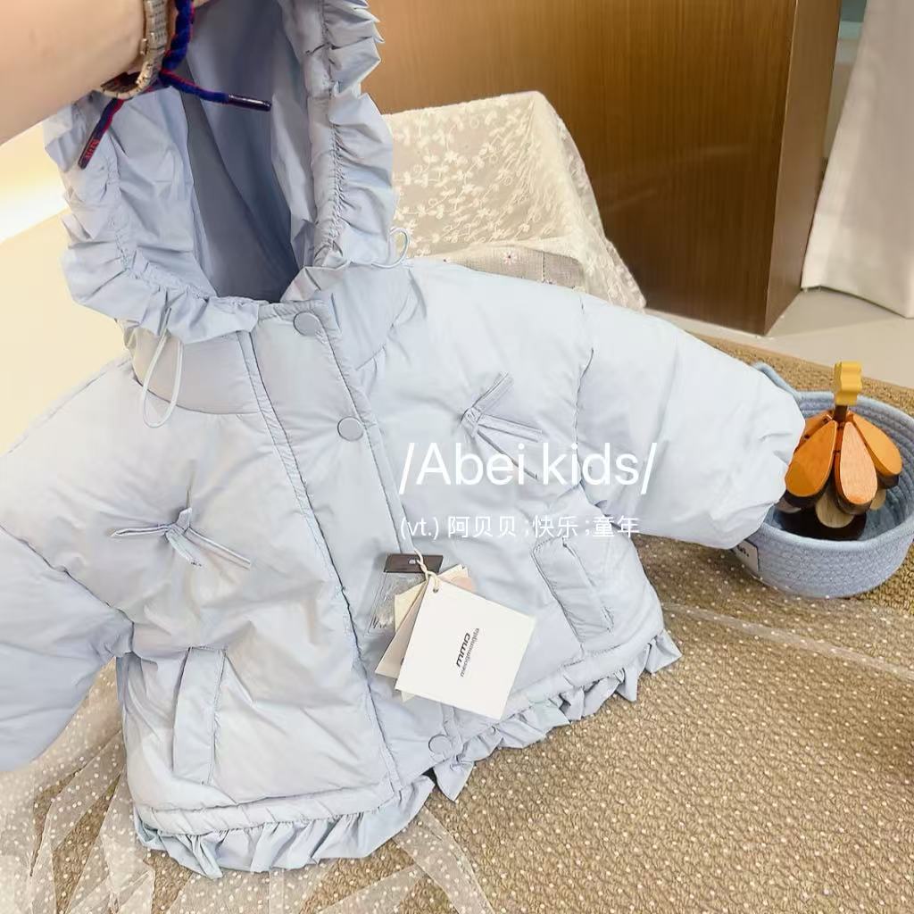 50绒【K4】萌萌哒海盐蓝羽绒外套