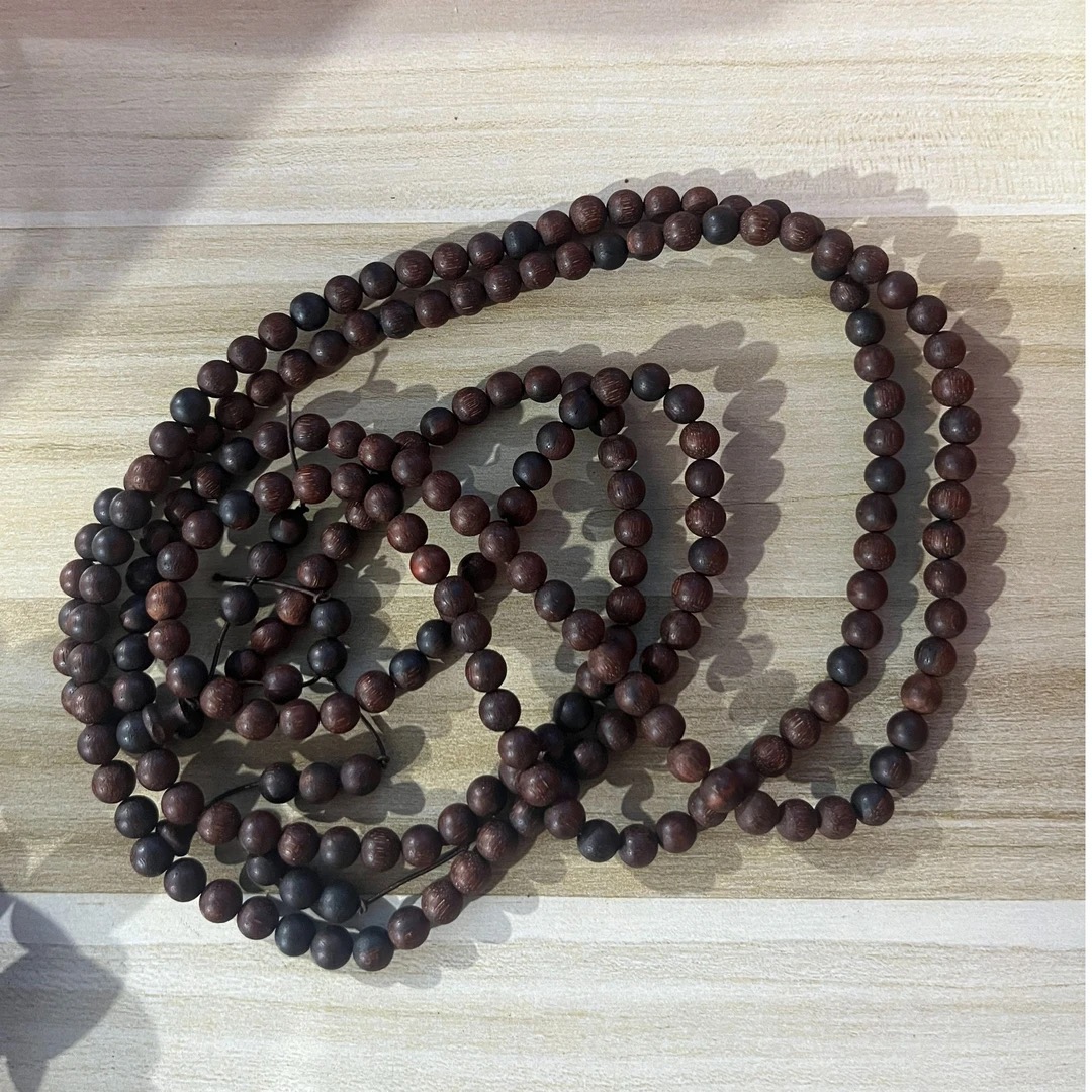 -缅甸手工制作降真香手串无漆无蜡 纯手工抛光制作