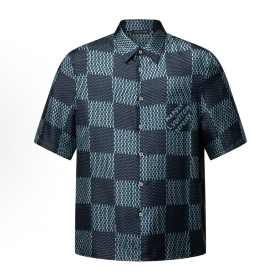 未使用 LouisVuitton/路易威登 25FW 菲董联名短袖衬衫/S码/M4807