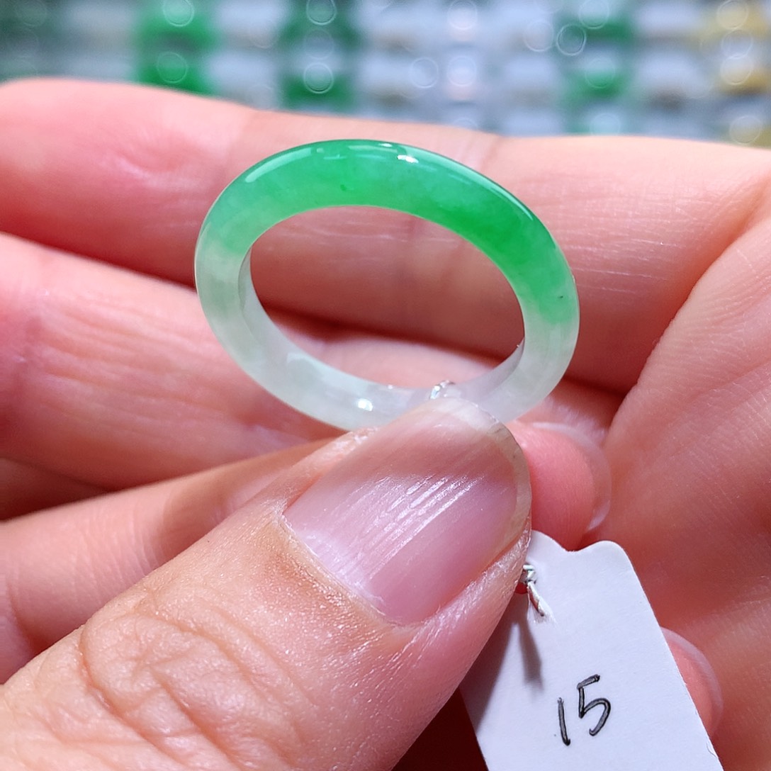 翡翠戒指未镶嵌15号
