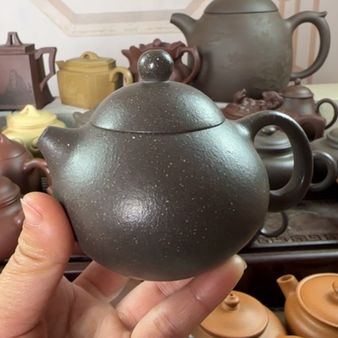 紫砂茶壶梨皮天青170c c