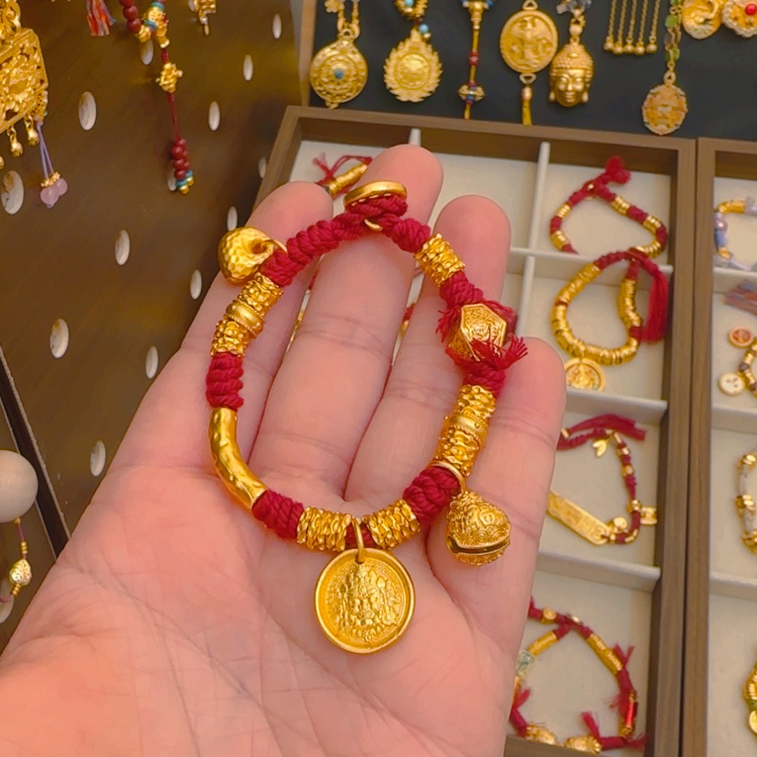 仿珍珠铜合金黄财盘缠