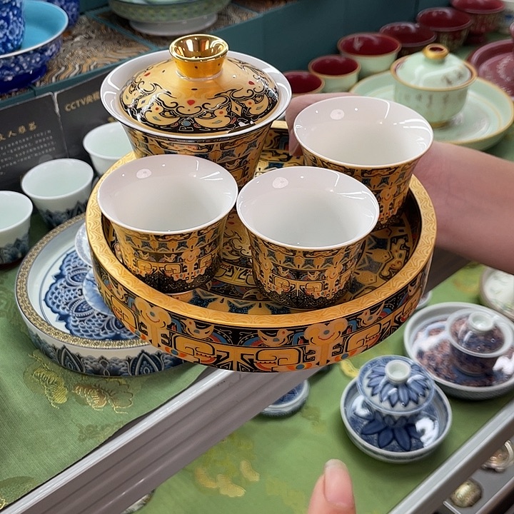 景德镇陶瓷盖碗茶具