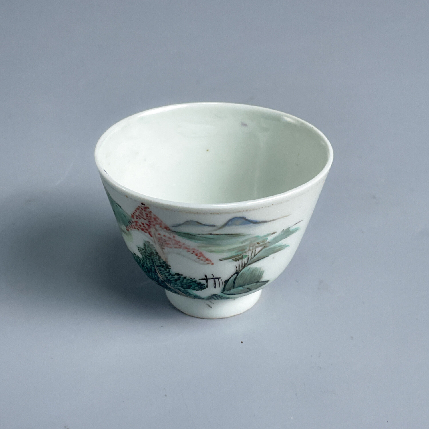 民国浅绛彩山水纹杯-M25EU003B59