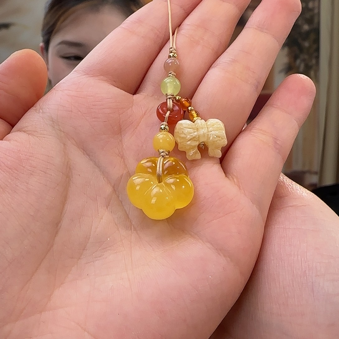 蜜蜡未镶嵌吊坠(赠链)