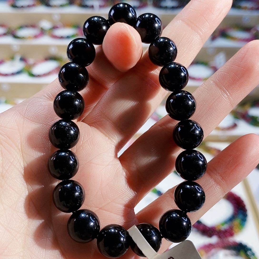 碧玺手链未镶嵌G2261素圈颜色微差