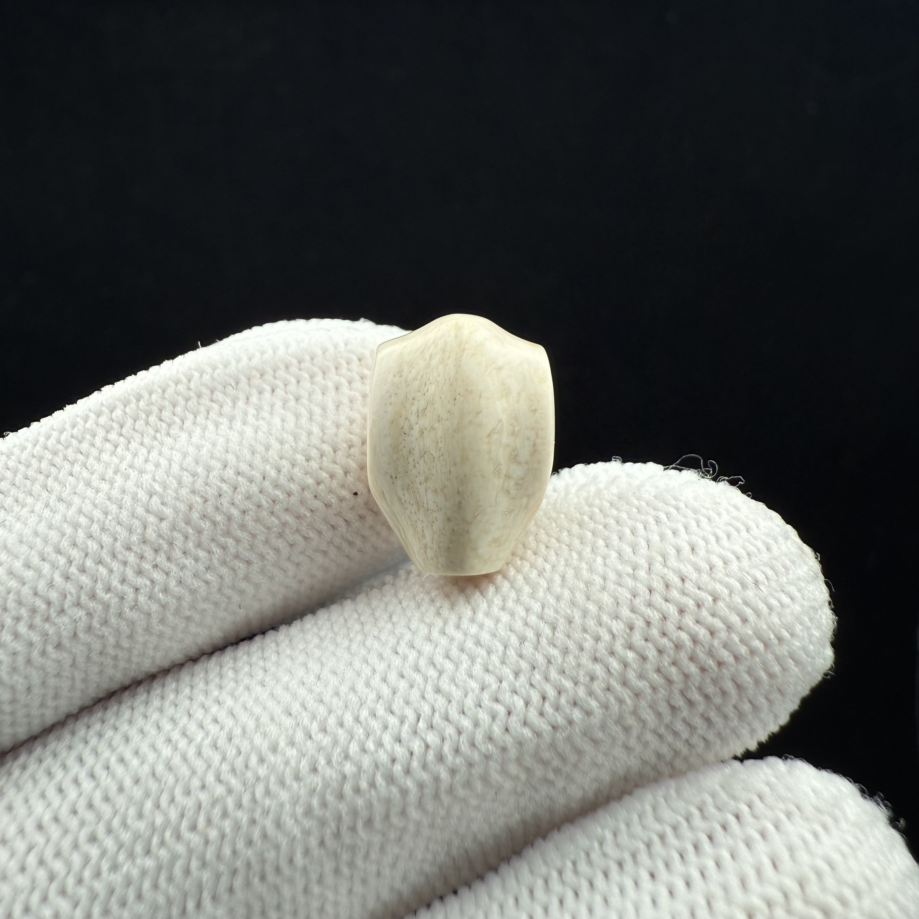 D22-76天然猛犸牙 鲨鱼背三通 10.5*14.6mm支持复检 假一罚十