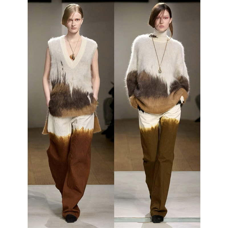 【直播间同款613】2025羊绒拉绒新款濮院针织衫馆-秋冬新款时尚气质