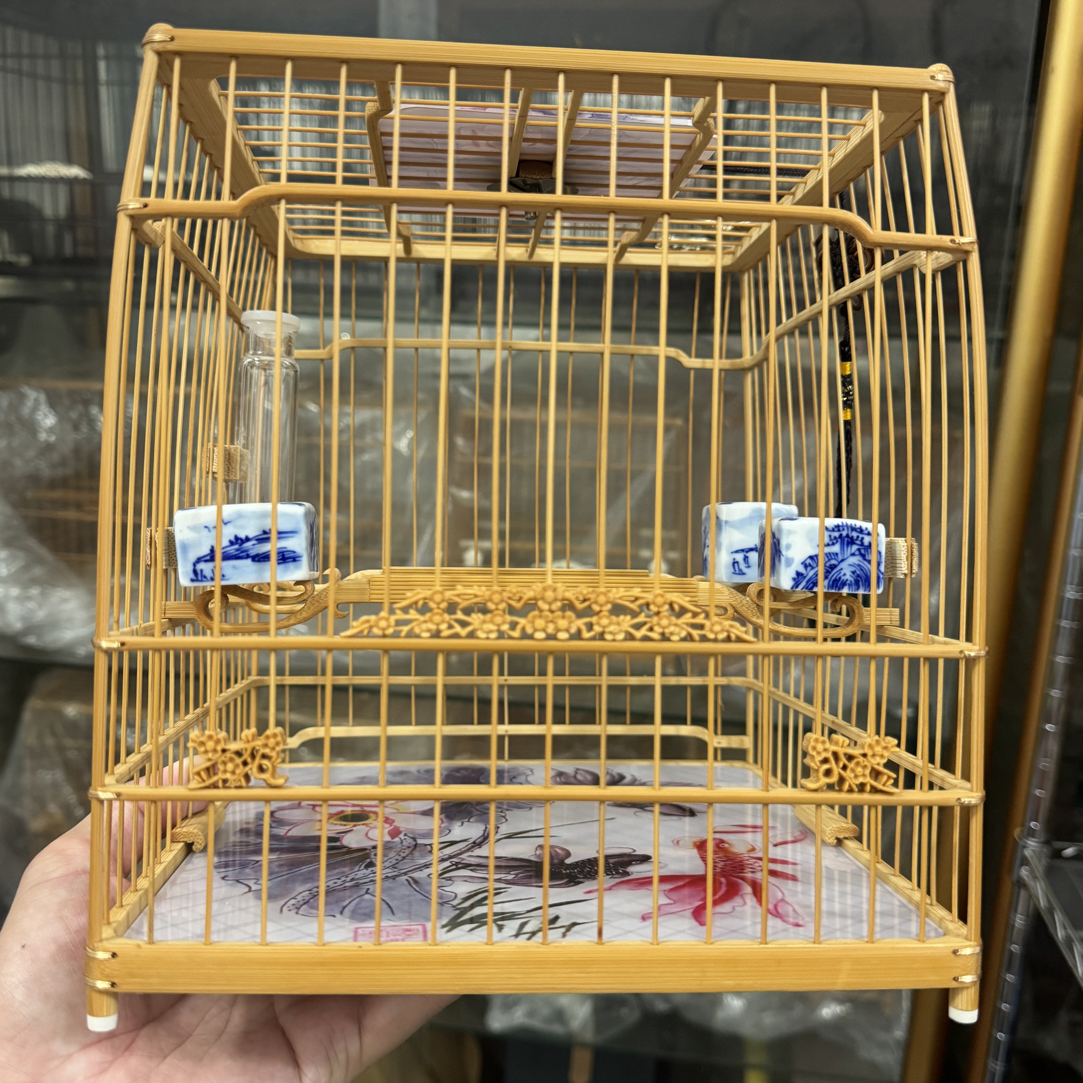 方永华工作室笼艺轩款绣眼亮笼一套