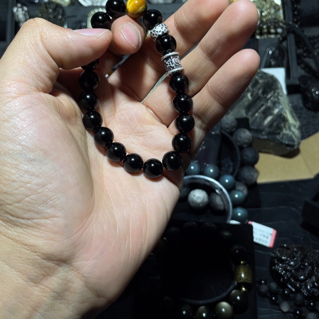 黑曜岩珠宝奇石未镶嵌汶*田