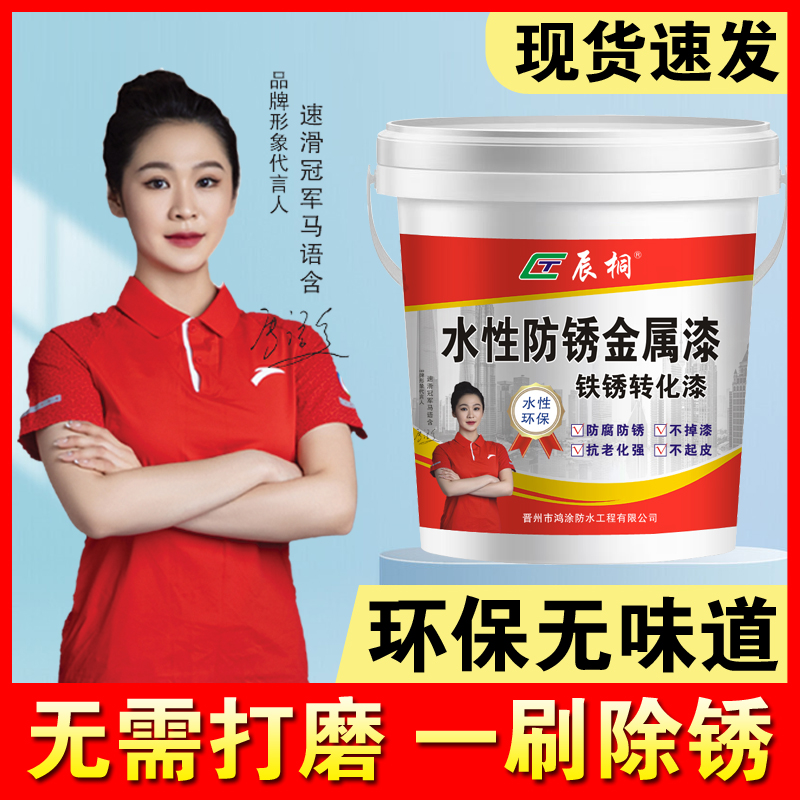 2辰桐免除锈水性工业漆防水防锈金属漆厂房翻新工程涂料