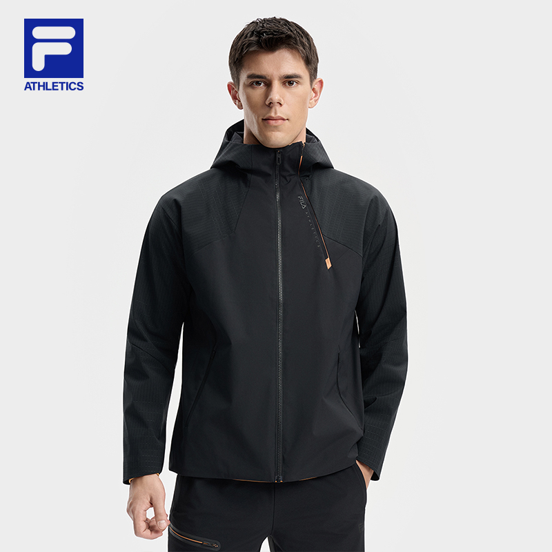 Fila/斐乐男士【防风防水透湿】秋冬保暖运动连帽外套A11M541707F