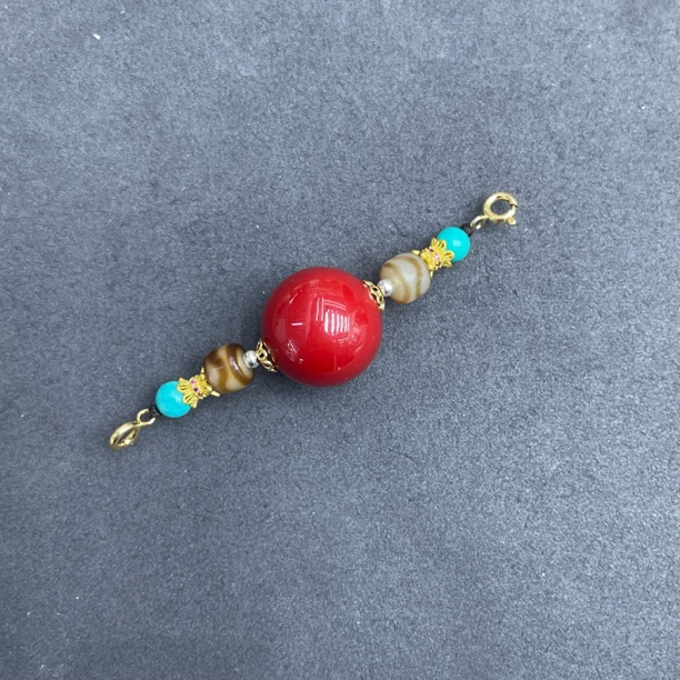 铜合金木质吊坠 B470-山姑娘拆拆乐吊坠0054 