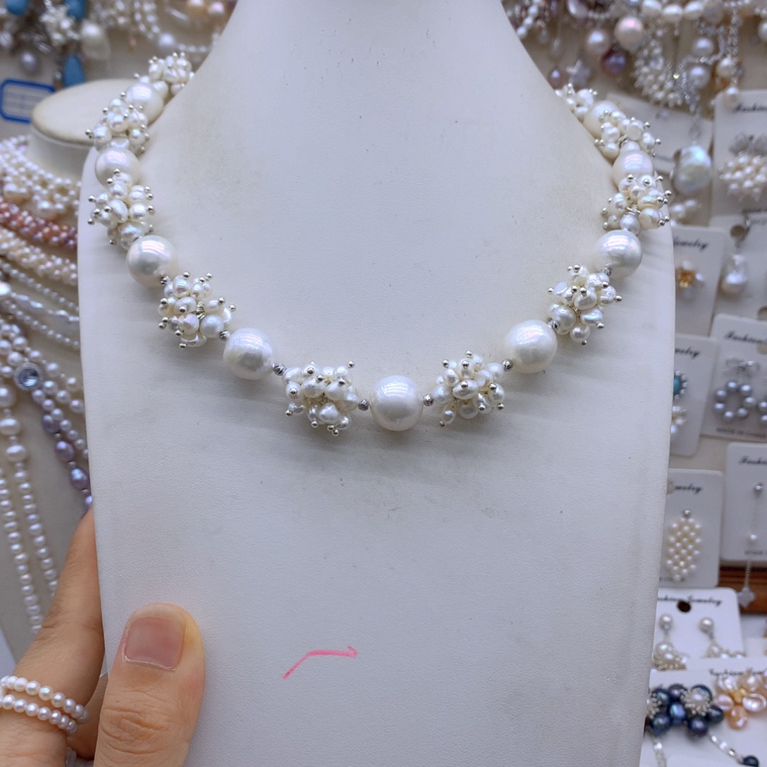 爱***头合金淡水珍珠项链耳饰