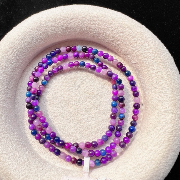 【推荐】蓝紫糖果舒俱来手串3mm-4mm/S12901